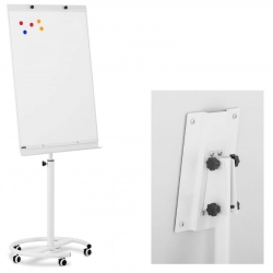 Tablica Flipchart magnetyczna mobilna regulowana 70x100 cm ZESTAW