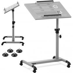 Stolik stojak pod laptopa mobilny na kółkach regulowany 58-82 cm do 15 kg