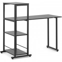 Biurko komputerowe z regałem industrialne LOFT do biura domu 110 x 50 cm czarne