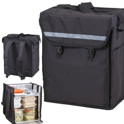 Torba plecak obiadowy termiczny do transportu lunchbox pizzy z półką 28 x 35.5 x 43 cm