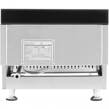 Grill gazowy pojedynczy gładki nastawny na gaz ziemny 0,02 bar 35 x 40 cm 3100 W