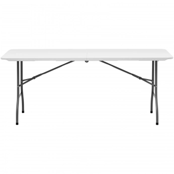 Stół cateringowy ogrodowy składany biały do 150 kg 180 x 75 x 74 cm