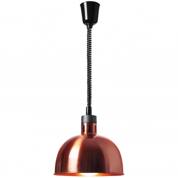 Lampa grzewcza do potraw na podczerwień IR wisząca miedziana śr. 29 cm 250 W