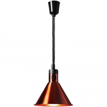 Lampa grzewcza do potraw na podczerwień IR wisząca miedziana śr. 27 cm 250 W