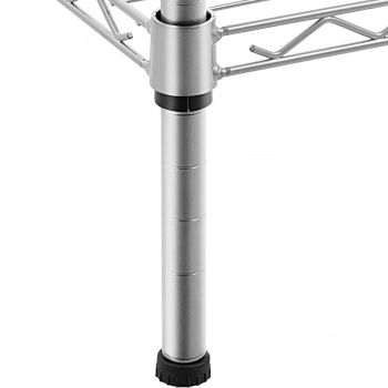 Regał druciany metalowy do kuchni magazynu 4 półki haczyki 90 x 35 x 152 cm do 121 kg