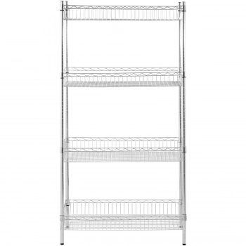 Regał druciany metalowy do magazynu garderoby 4 kosze 90 x 45 x 180 cm do 200 kg