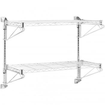 Półka druciana ścienna podwójna do 60 kg 90 x 35 x 60 cm