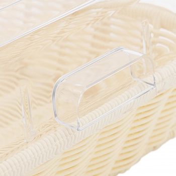 Kosz ekspozycyjny bufetowy na pieczywo owoce z pokrywką 530 x 328 x 140 mm