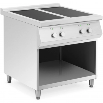 Kuchnia indukcyjna 4 palnikowa wolnostojąca na otwartej podstawie 400 V 17000 W