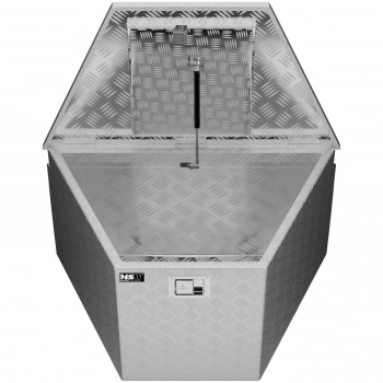 Skrzynia narzędziowa transportowa aluminiowa zamykana na klucz 150 l 81.5 x 47.5 x 46 cm