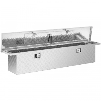 Skrzynka narzędziowa transportowa aluminiowa zamykana na klucz 180 l 176 x 30 x 34.5 cm