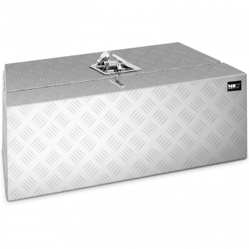 Skrzynka narzędziowa transportowa aluminiowa zamykana na klucz 75 l 75 x 25 x 40 cm