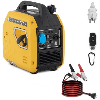Agregat prądotwórczy generator prądu przenośny z rozrusznikiem elektrycznym 4 l 12 V 230 V 2100 W