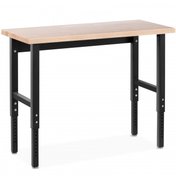 Stół warsztatowy regulowany z drewnianym blatem 680 kg 122 x 51 cm