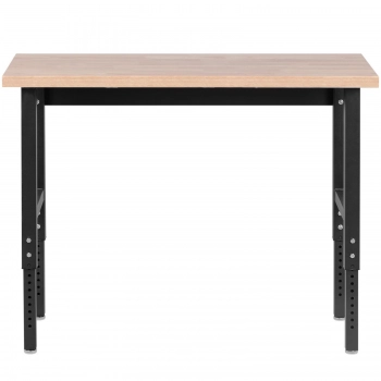 Stół warsztatowy regulowany z drewnianym blatem 680 kg 122 x 51 cm