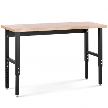 Stół warsztatowy regulowany z drewnianym blatem 680 kg 155 x 51 cm