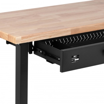 Stół warsztatowy z szufladą drewnianym blatem na kółkach 227 kg 122 x 51 cm