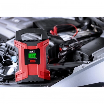 Prostownik samochodowy automatyczny z funkcja pamięci LCD 180 W 6/12 V 2/10 A