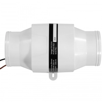 Wentylator tunelowy do silnika jachtu kampera przyczepy kempingowej 76 mm 12 V 2.5 A 14 m/s