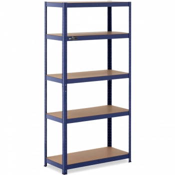 Regał magazynowy metalowy 5 półek 875 kg 90 x 40 x 180 cm niebieski