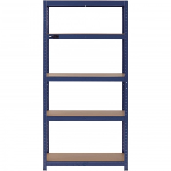Regał magazynowy metalowy 5 półek 875 kg 90 x 40 x 180 cm niebieski