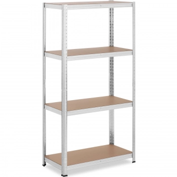 Regał magazynowy metalowy 4 półki 320 kg 80 x 40 x 160 cm szary