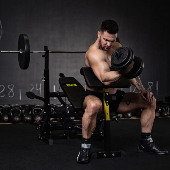 Ławka do ćwiczeń wielofunkcyjna regulowana modlitewnik do 110 kg