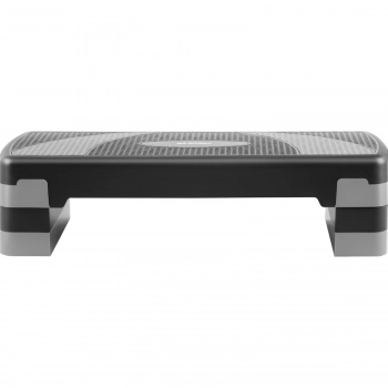 Stepper step treningowy do ćwiczeń fitness aerobiku 2 poziomy do 100 kg czarno-szary