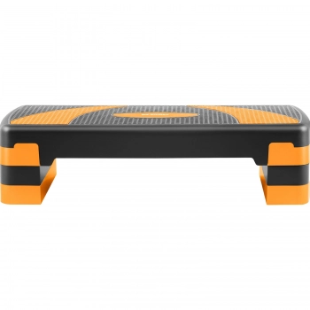 Stepper step treningowy do ćwiczeń fitness aerobiku 2 poziomy do 100 kg czarno-pomarańczowy