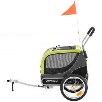Przyczepka rowerowa transportowa dla psów zwierząt do 20 kg + plandeka