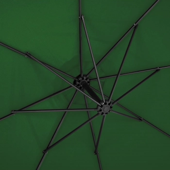 Parasol ogrodowy na wysięgniku okrągły uchylny śr. 300 cm zielony
