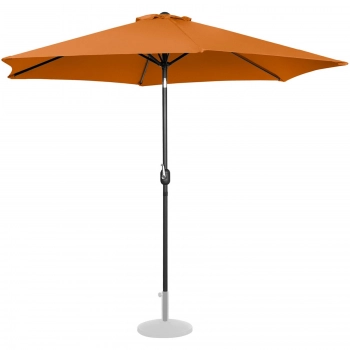 Parasol ogrodowy okrągły duży uchylny z korbką śr. 300 cm pomarańczowy