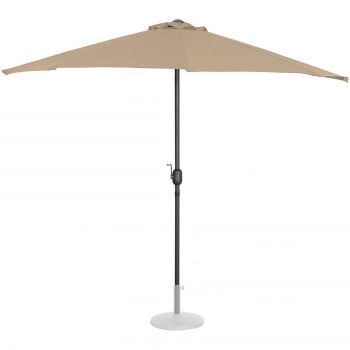 Półparasol przyścienny balkonowy tarasowy półokrągły 270 x 135 cm kremowy