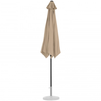 Półparasol przyścienny balkonowy tarasowy półokrągły 270 x 135 cm kremowy