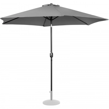 Parasol ogrodowy okrągły duży uchylny z korbką śr. 300 cm ciemnoszary