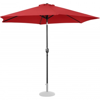 Parasol ogrodowy okrągły duży uchylny z korbką śr. 300 cm czerwony