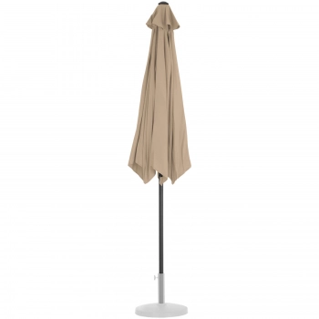 Parasol ogrodowy okrągły duży uchylny z korbką śr. 300 cm szarobrązowy