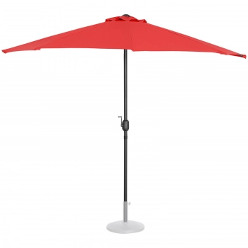 Półparasol przyścienny balkonowy tarasowy półokrągły 270 x 135 cm czerwony