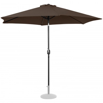 Parasol ogrodowy okrągły duży uchylny z korbką śr. 300 cm brązowy