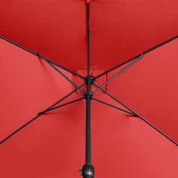 Parasol ogrodowy tarasowy prostokątny z korbką 200 x 300 cm czerwony