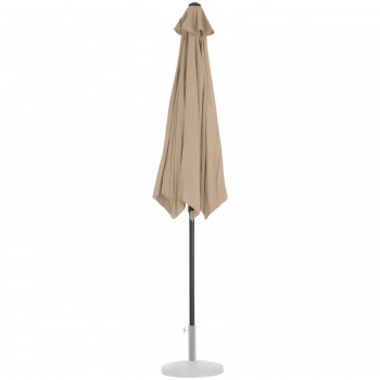 Parasol ogrodowy tarasowy okrągły uchylny z korbką śr. 270 cm szarobrązowy
