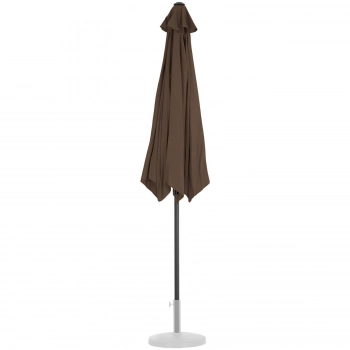 Parasol ogrodowy tarasowy okrągły uchylny z korbką śr. 270 cm brązowy