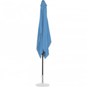 Parasol ogrodowy tarasowy prostokątny z korbką 200 x 300 cm niebieski