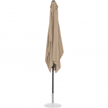 Parasol ogrodowy tarasowy prostokątny z korbką 200 x 300 cm szarobrązowy