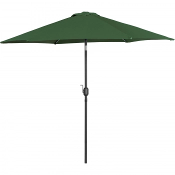 Parasol ogrodowy tarasowy okrągły uchylny z korbką śr. 270 cm zielony