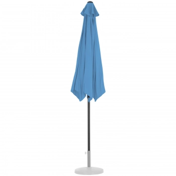 Parasol ogrodowy tarasowy okrągły uchylny z korbką śr. 270 cm niebieski
