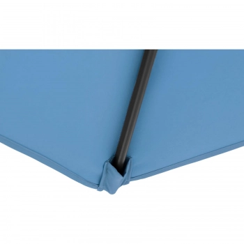 Parasol ogrodowy tarasowy okrągły uchylny z korbką śr. 270 cm niebieski