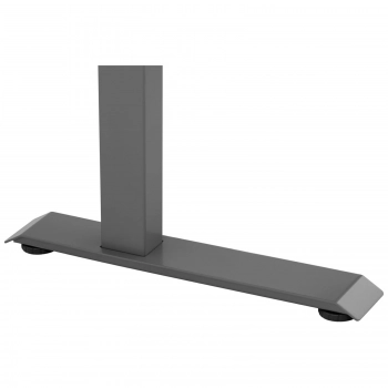 Biurko z regulacją wysokości elektryczne blat 120x60 cm wys. 730-1233 mm SZARO-BRĄZOWE