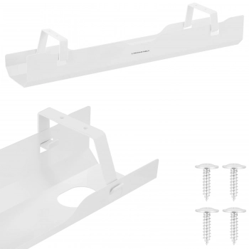 Półka maskownica organizer na kable pod biurko 600x135x108 mm BIAŁA