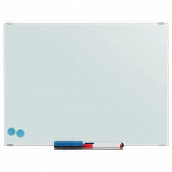 Tablica magnetyczna szklana suchościeralna biała ścienna ZESTAW 60x45 cm